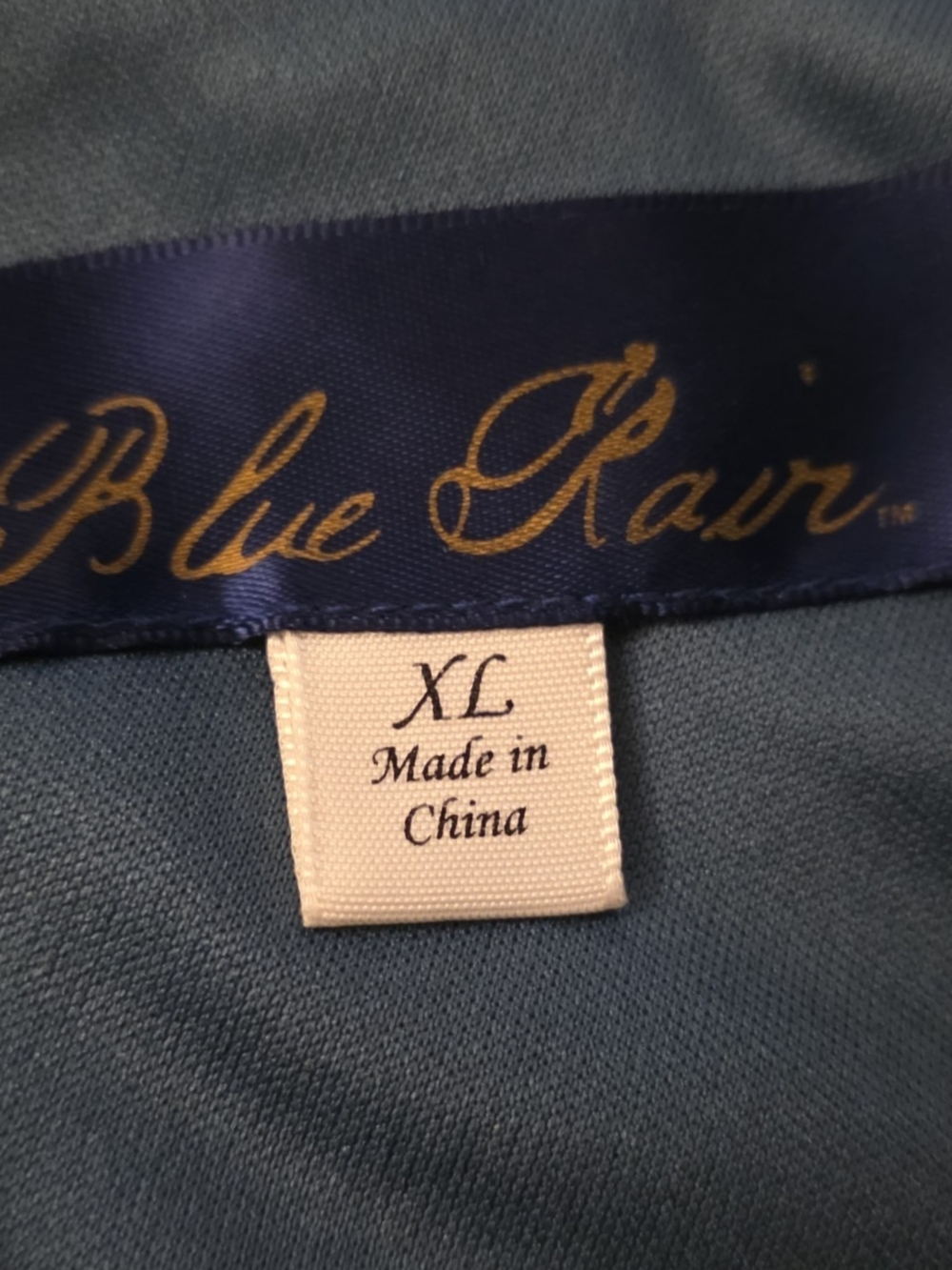 Blue Rain Navy Ribbon with Gold Script Branding - Picture 3 of 4
